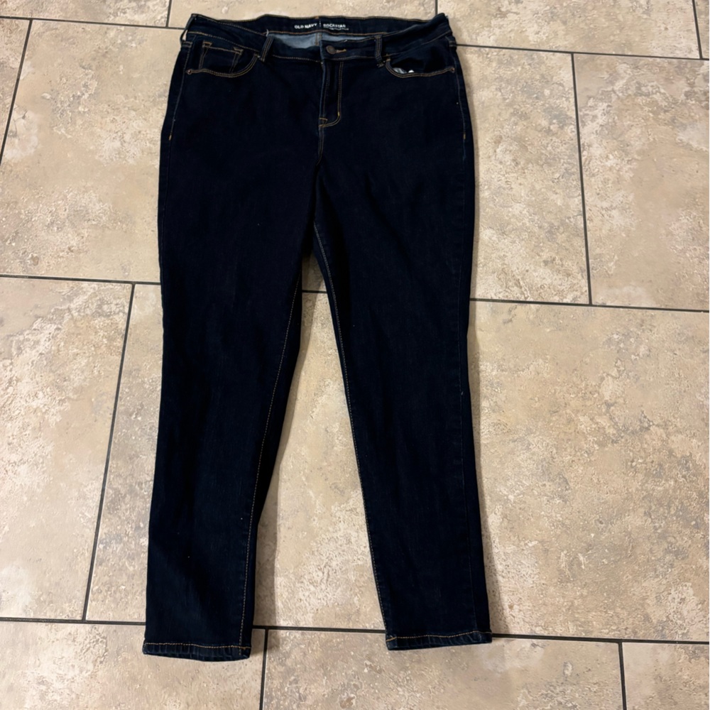 Old Navy Rockstar womens Skinny Jeans - Dark Blue 16S